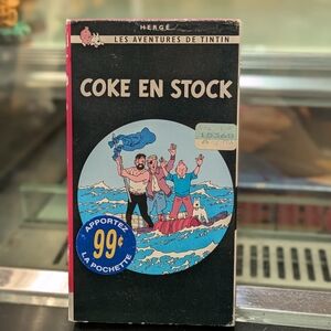 Les Aventures de Tintin "Coke en Stock" Comic Book - Black & Blue Cover
